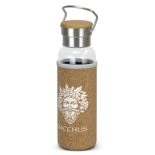 Branded Glass Brighton Bottle with Cork Sleeve